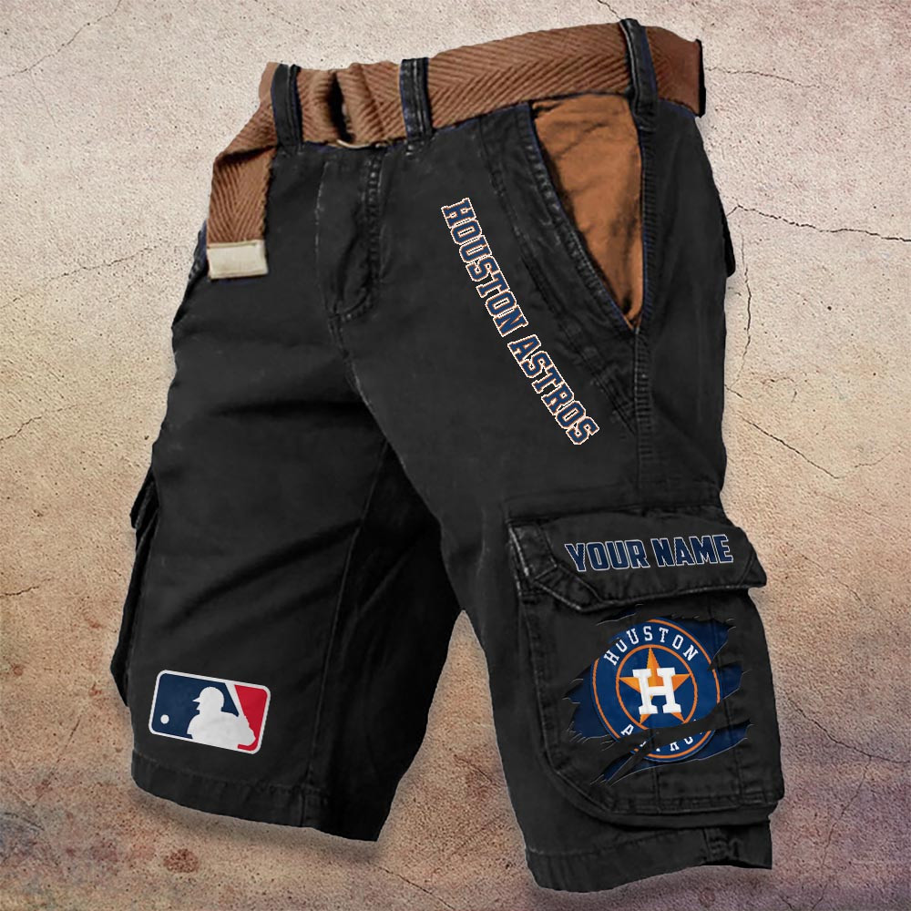 Sportswearmerch Houston Astros MLB Denim Short For Fan