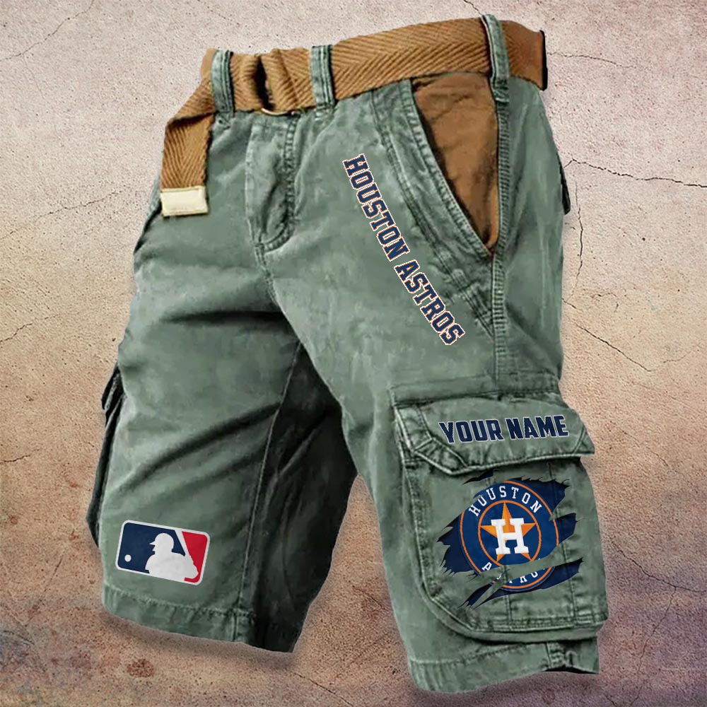 Sportswearmerch Houston Astros MLB Denim Short For Fan