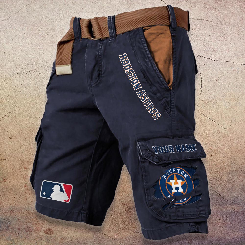 Sportswearmerch Houston Astros MLB Denim Short For Fan