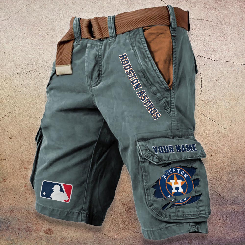 Sportswearmerch Houston Astros MLB Denim Short For Fan