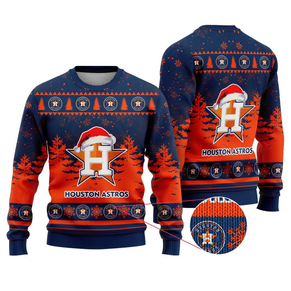 Sportswearmerch Houston Astros MLB Funny Christmas Ugly Sweater For Fans