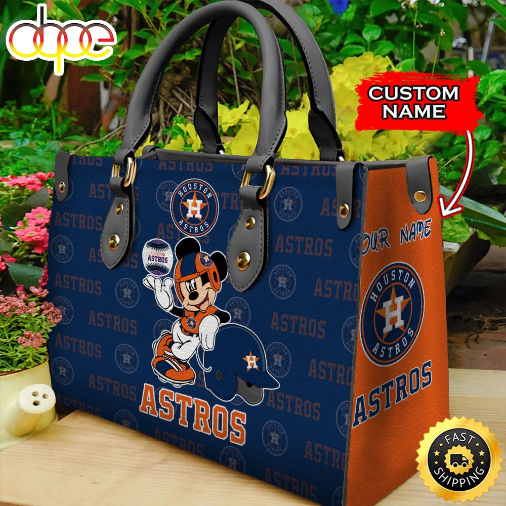 Sportswearmerch Houston Astros MLB Mickey Leather Bag For Fan
