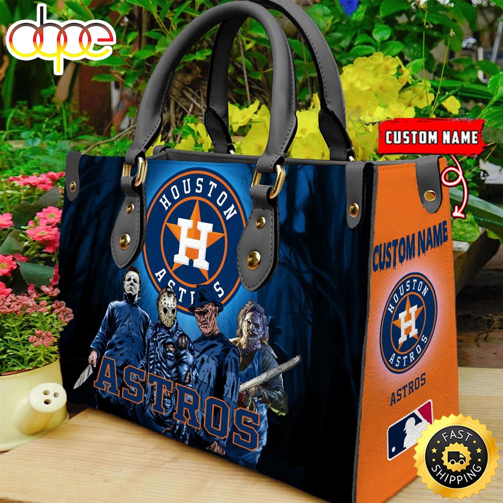 Sportswearmerch Houston Astros MLB Women Leather Hand Bag For Fan