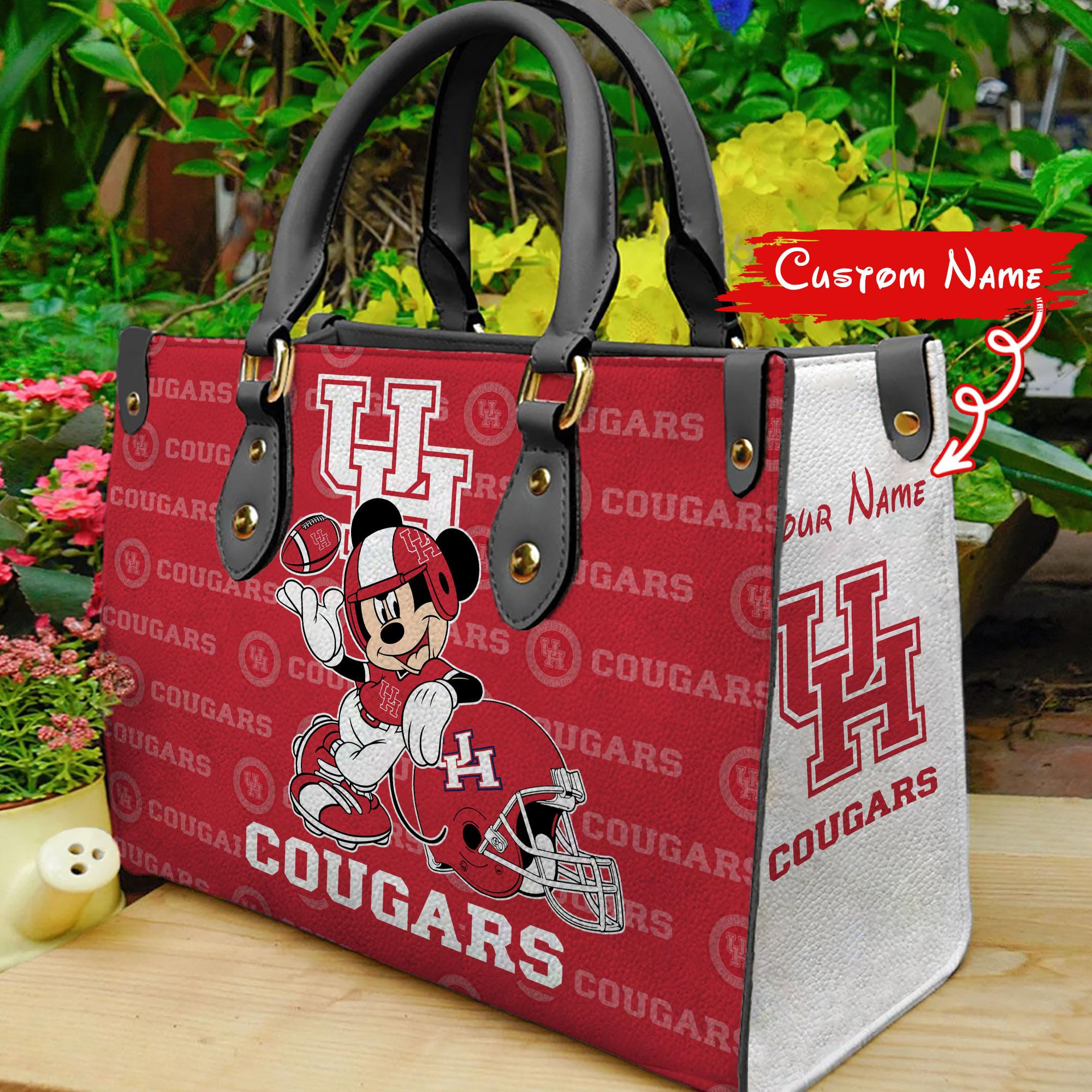 Sportswearmerch Houston Cougars NCAA x Mickey Women Leather Handbag For Fan
