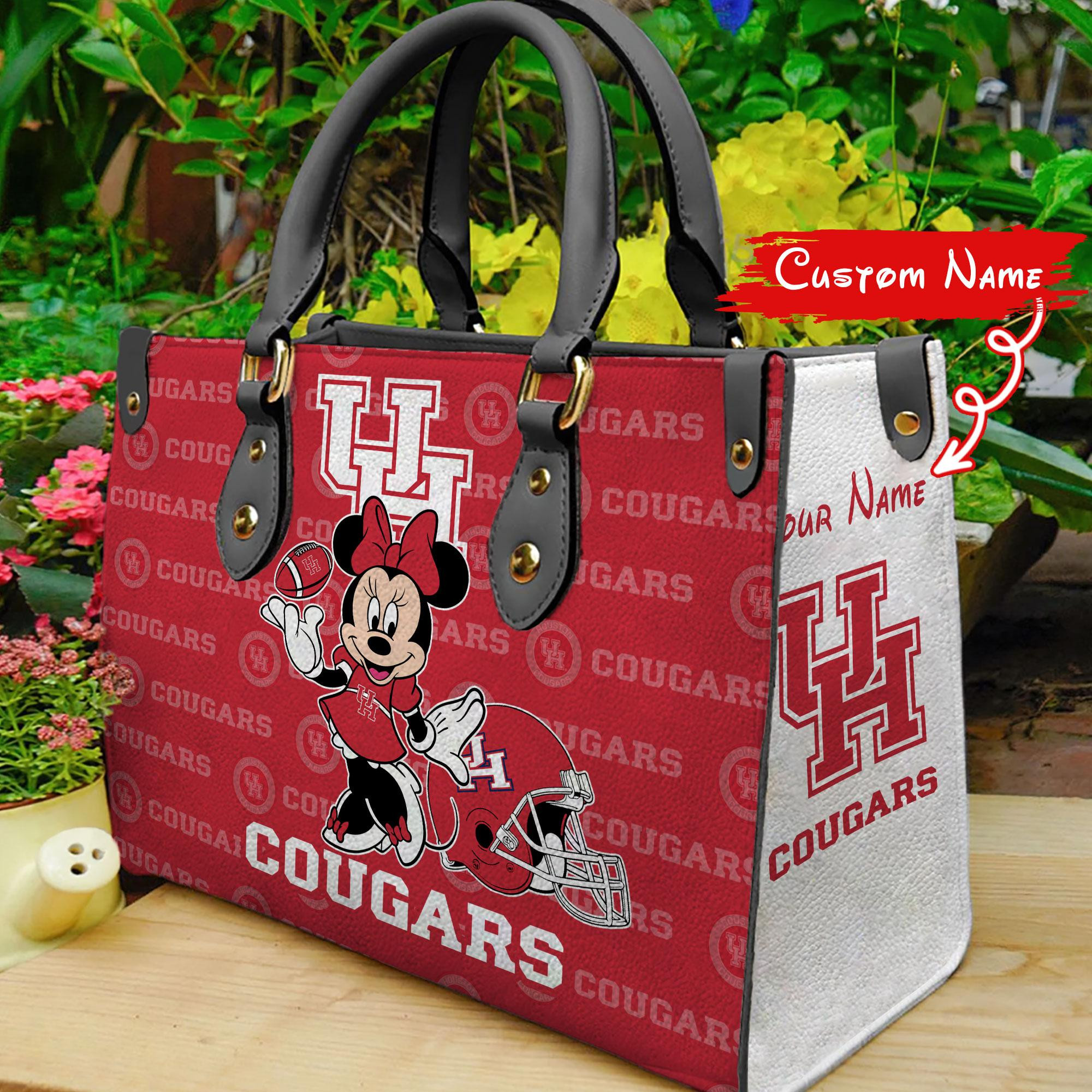 Sportswearmerch Houston Cougars NCAA x Minnie Women Leather Handbag For Fan