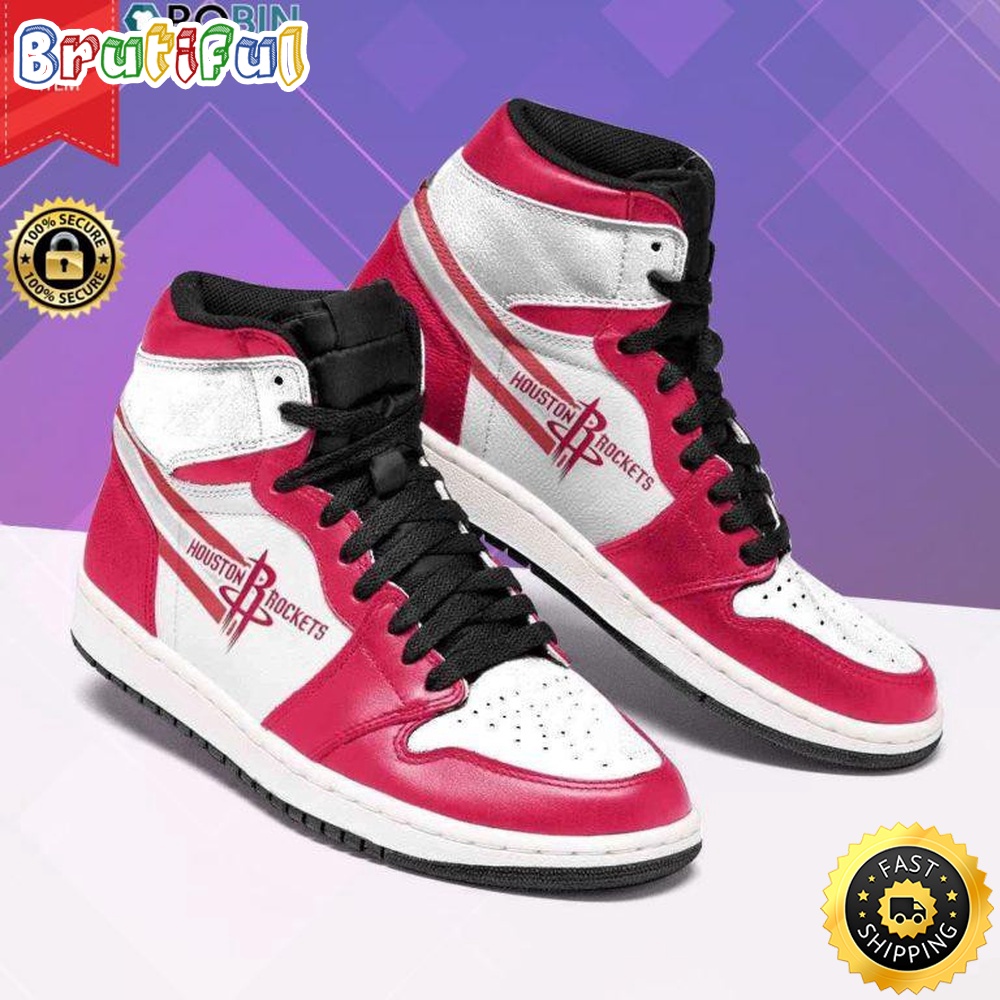 Sportswearmerch Houston Rockets NBA AJ1 High Sneakers Shoes For Men And Women
