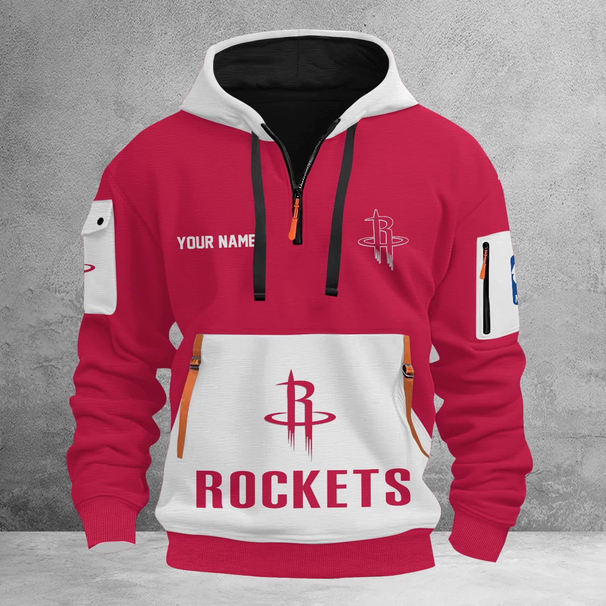 Sportswearmerch Houston Rockets NBA Half Zip Hoodie Personalized For Fan