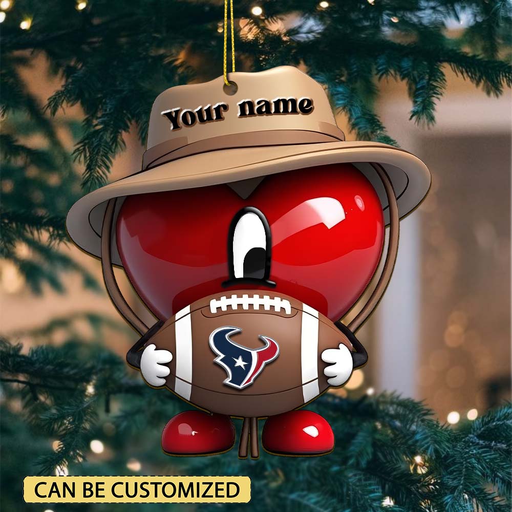 Sportswearmerch Houston Texan NFLs x Bad Bunny Acrylic Ornament Gift For Fans