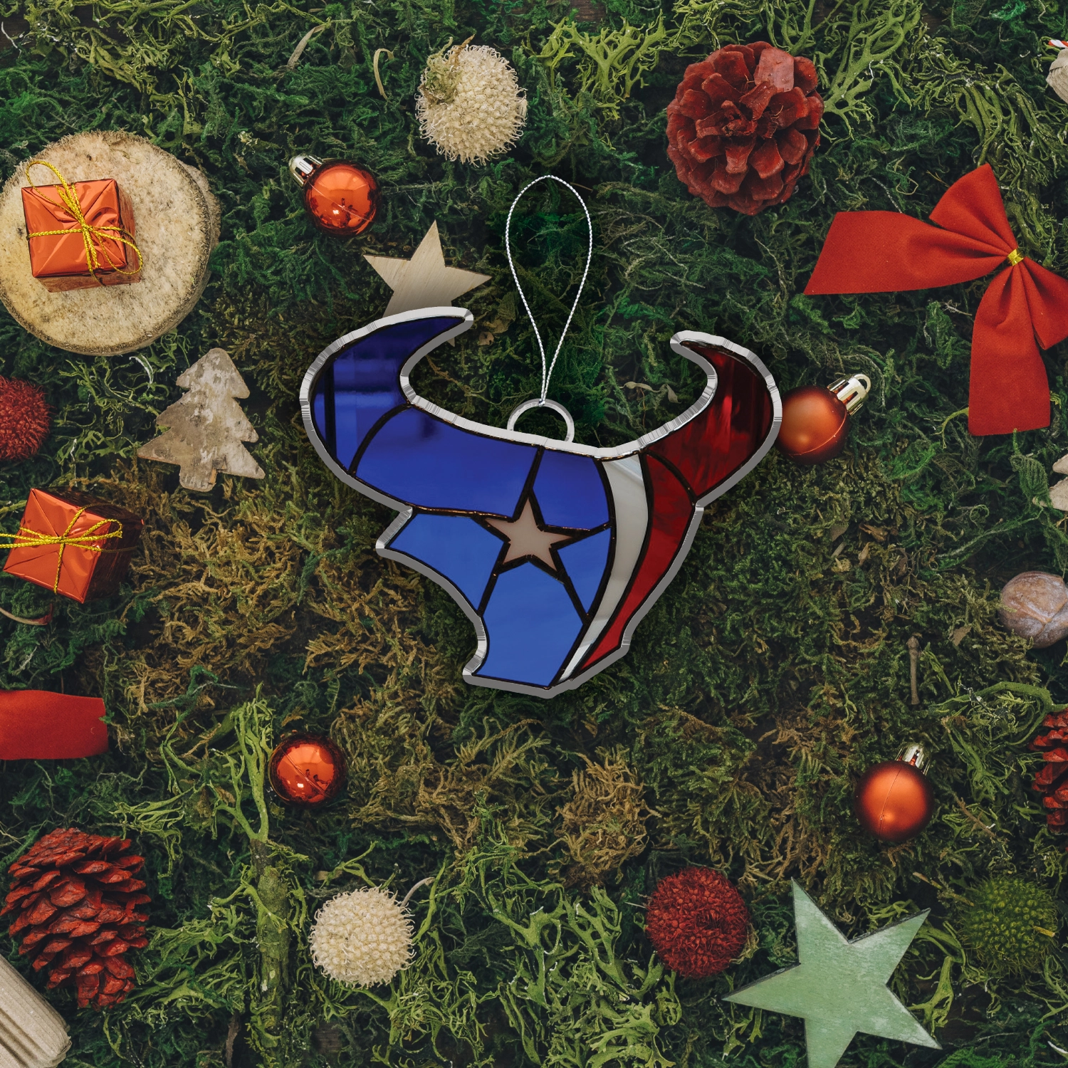 Sportswearmerch Houston Texan NFLs x Christmas Acrylic Ornament Gift For Fans