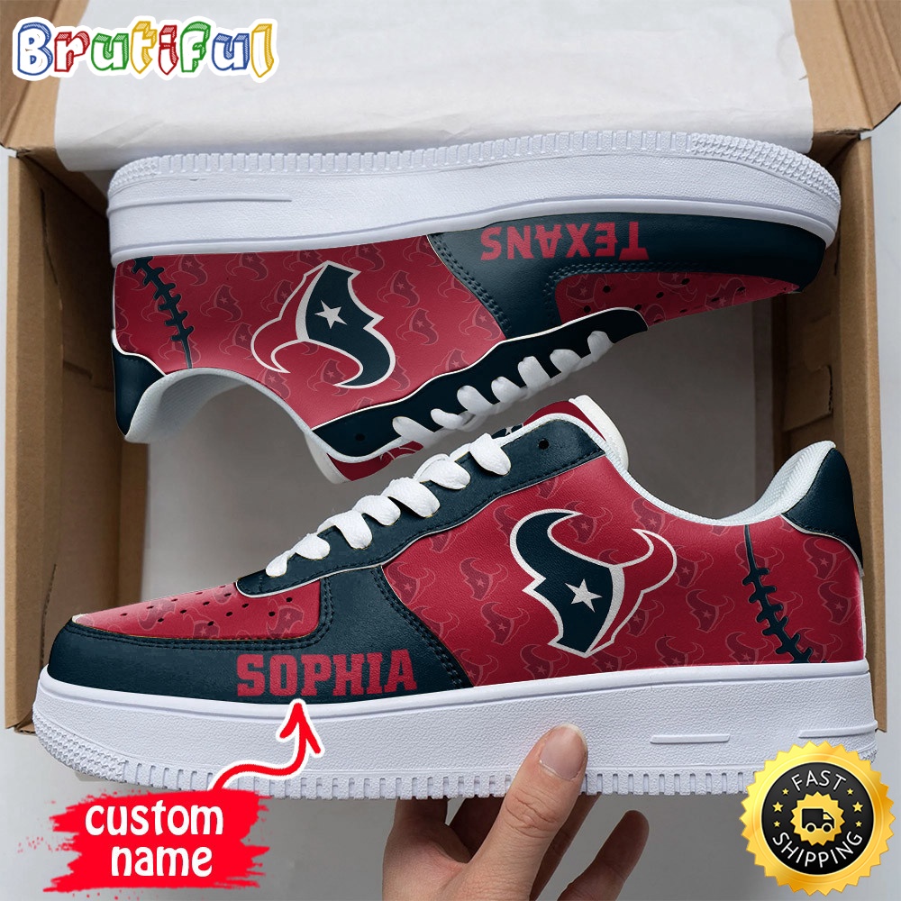 Sportswearmerch Houston Texans NFL Air Low-Top Sneakers Shoes For Men And Women