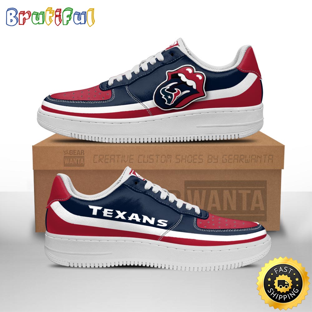 Sportswearmerch Houston Texans NFL Air Low-Top Sneakers Shoes For Men And Women