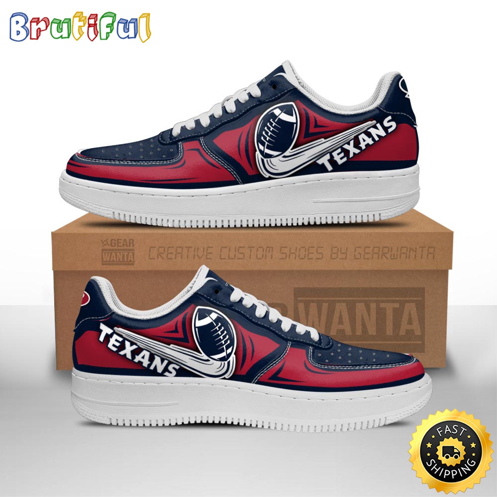 Sportswearmerch Houston Texans NFL Air Low-Top Sneakers Shoes For Men And Women