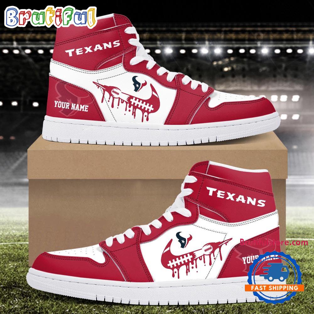 Sportswearmerch Houston Texans NFL AJ1 High Sneakers Shoes For Men And Women