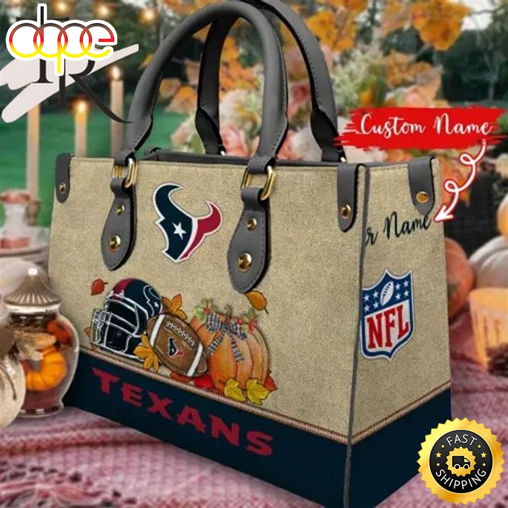 Sportswearmerch Houston Texans NFL Autumn Women Leather Hand Bag For Fan