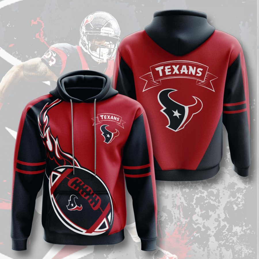 Sportswearmerch Houston Texans NFL Battle Red Fire Personalized Hoodie For Fan