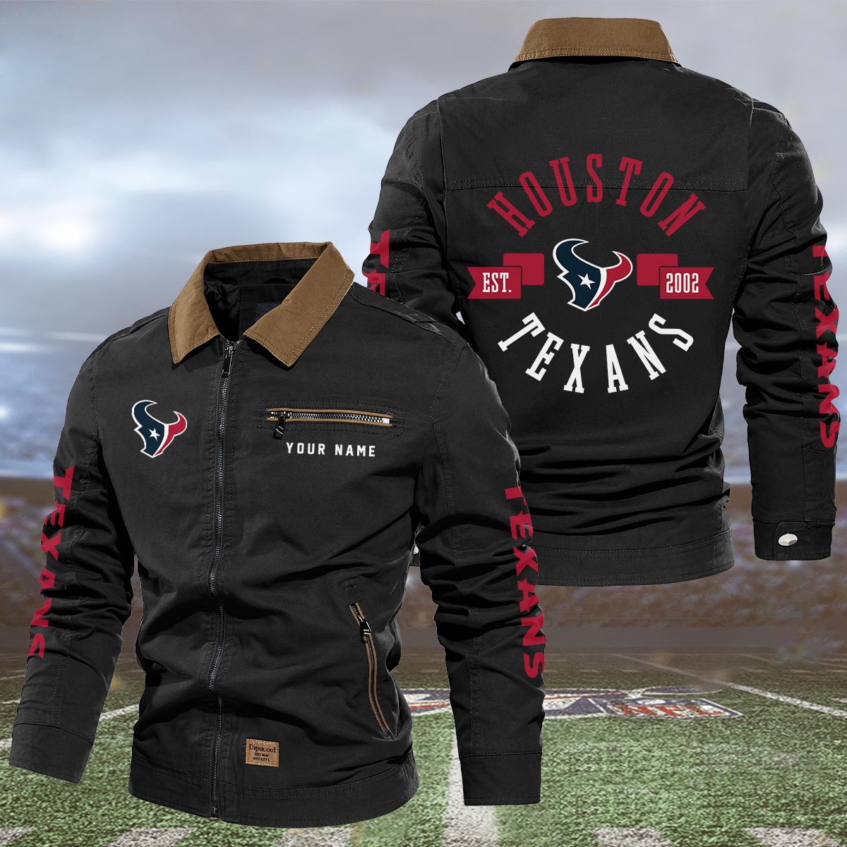 Sportswearmerch Houston Texans NFL Lapel Jacket For Fan