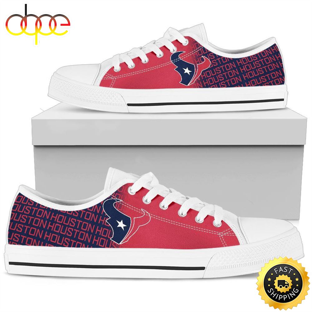 Sportswearmerch Houston Texans NFL Low Top Canvas Sneakers Shoes For Men And Women