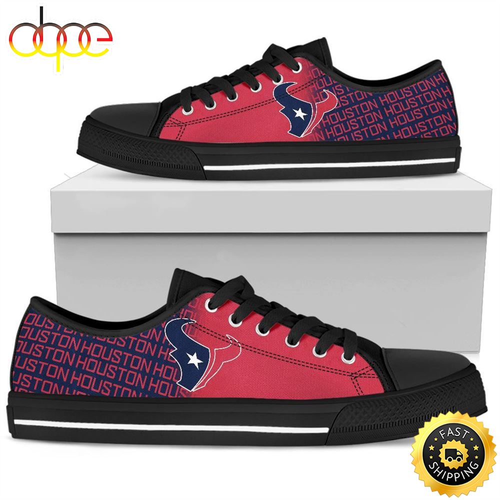 Sportswearmerch Houston Texans NFL Low Top Canvas Sneakers Shoes For Men And Women