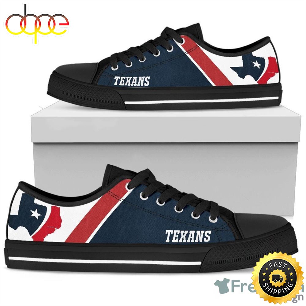 Sportswearmerch Houston Texans NFL Low Top Canvas Sneakers Shoes For Men And Women