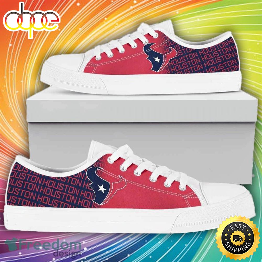 Sportswearmerch Houston Texans NFL Low Top Sneakers Low Top Canvas Sneakers Shoes For Men And Women