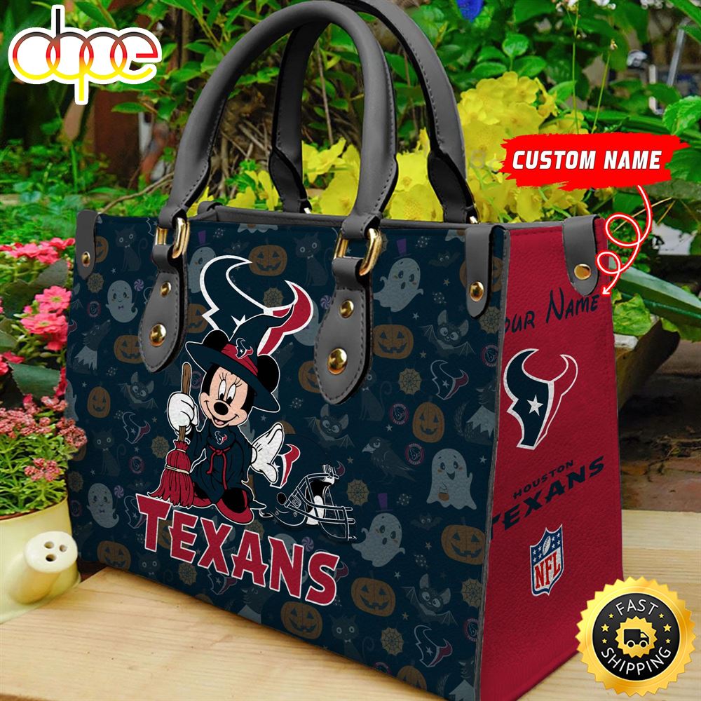 Sportswearmerch Houston Texans NFL Minnie Women Leather Hand Bag For Fan