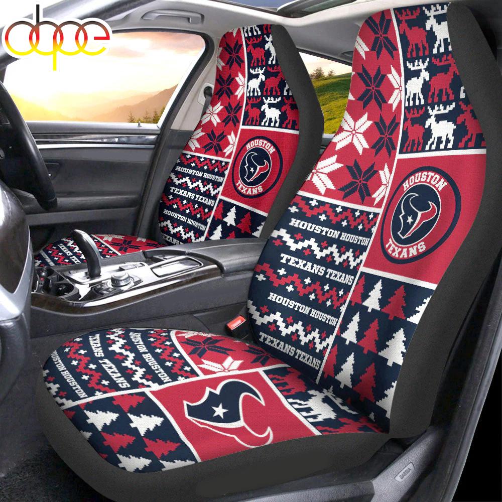 Sportswearmerch Houston Texans NFL Ugly Christmas Car Seat Covers For Fan