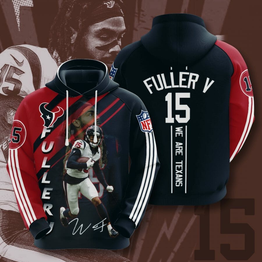 Sportswearmerch Houston Texans NFL Will Fuller Blue Red Personalized Hoodie For Fan