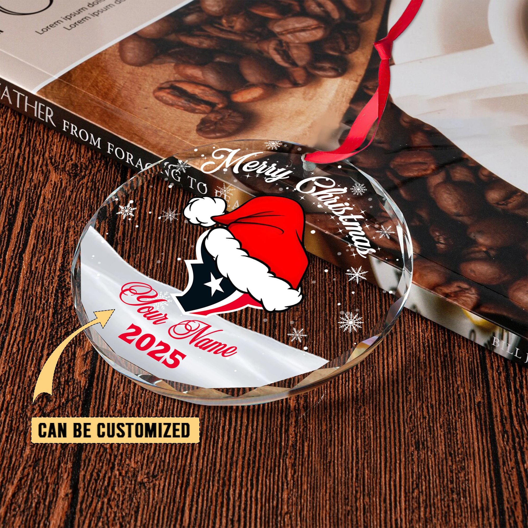 Sportswearmerch Houston Texans NFL x Christmas Glass Ornament Gift For Fan