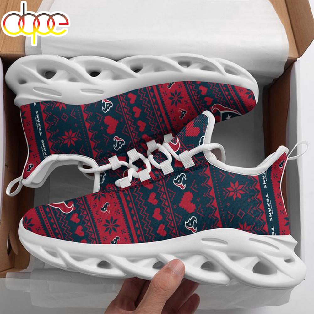 Sportswearmerch Houston Texans NFL X-max Patterns Christmas Max Soul Shoes Sneakers For Men And Women