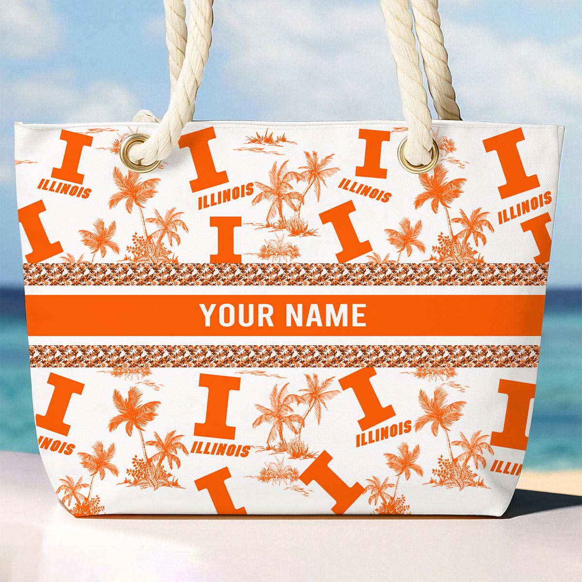 Sportswearmerch Illinois Fighting Illini NCAA Beach Bag For Fan
