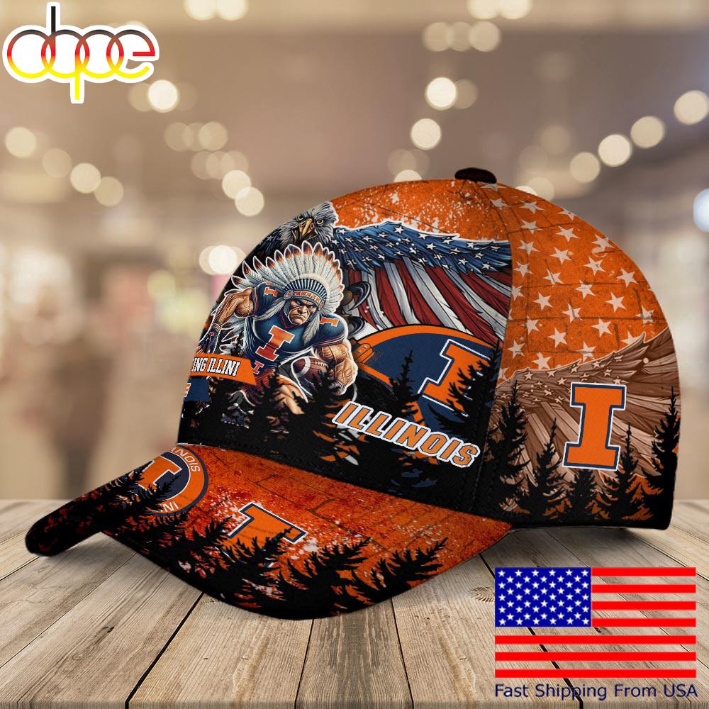 Sportswearmerch Illinois Fighting Illini NCAA Classic Cap For Fan