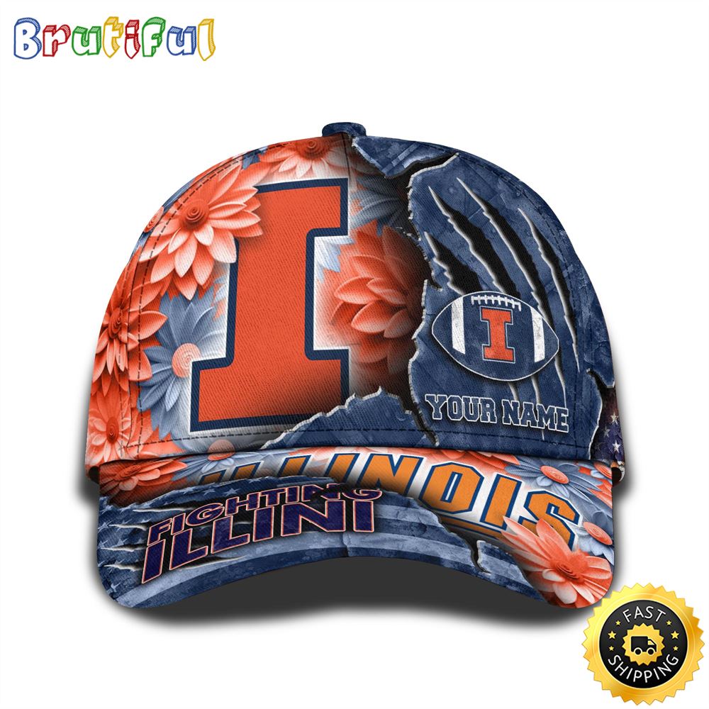 Sportswearmerch Illinois Fighting Illini NCAA Classic Cap For Fan