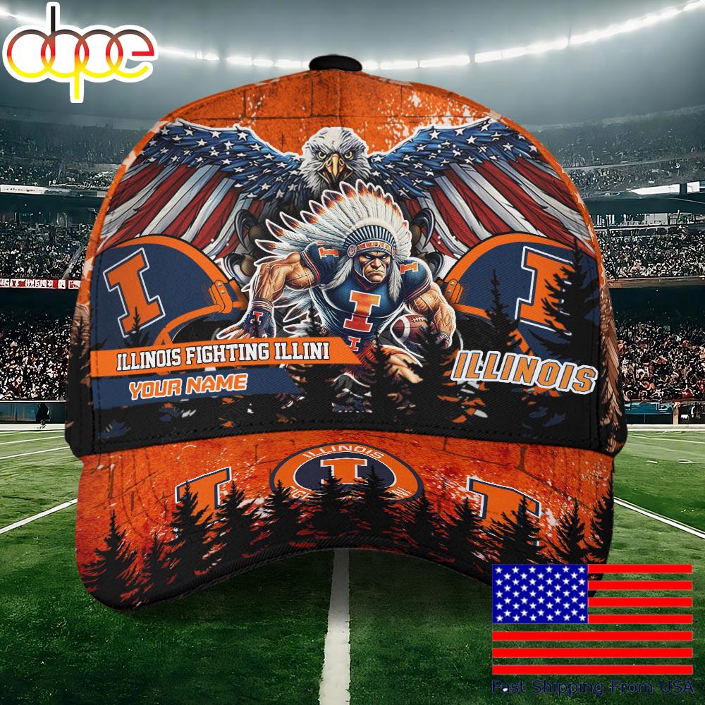 Sportswearmerch Illinois Fighting Illini NCAA Classic Cap For Fan