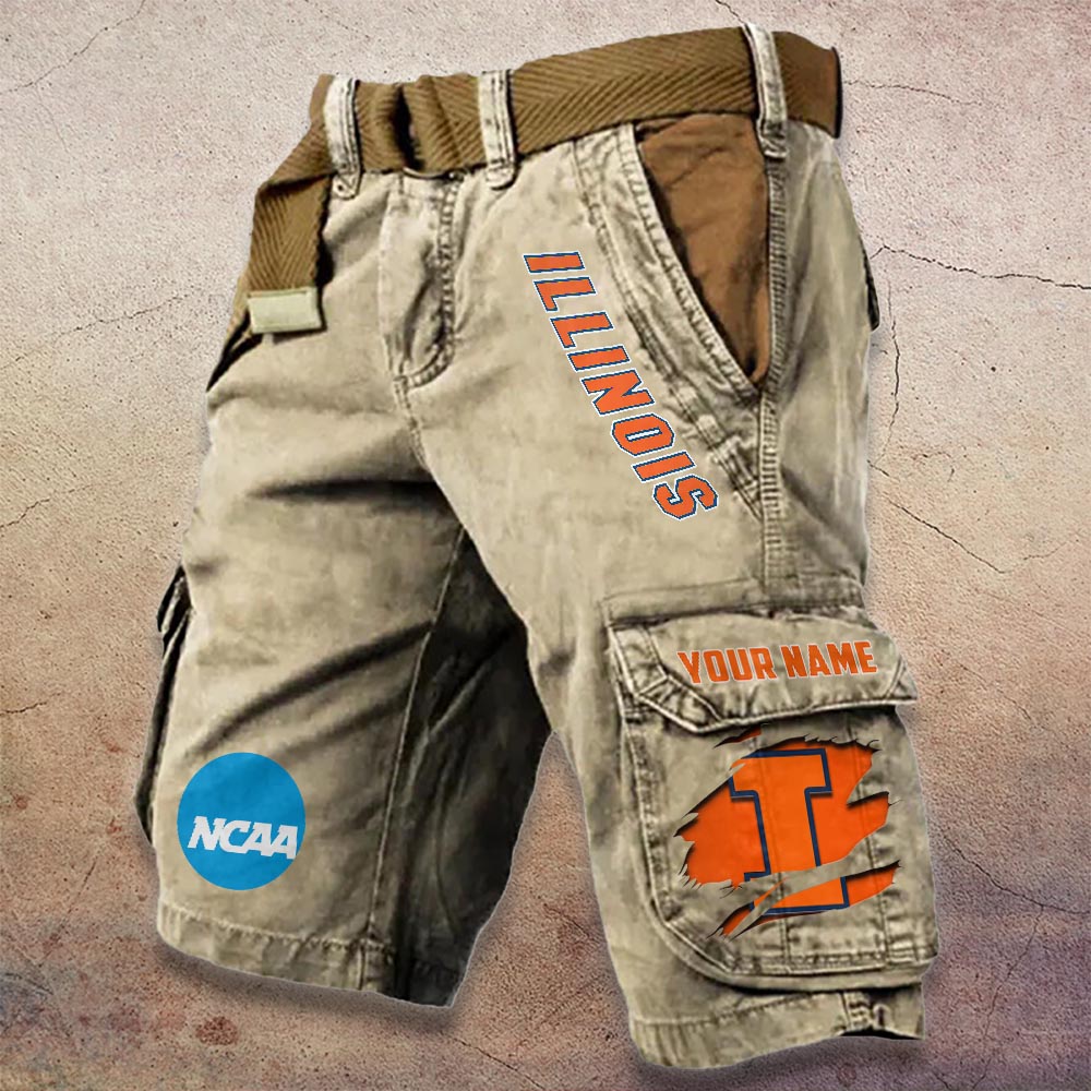 Sportswearmerch Illinois Fighting Illini NCAA Denim Short For Fan