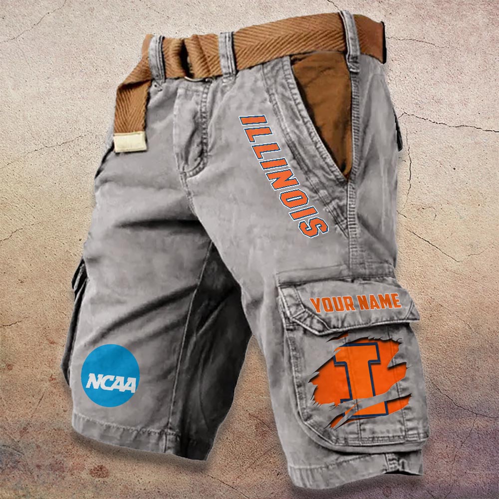 Sportswearmerch Illinois Fighting Illini NCAA Denim Short For Fan