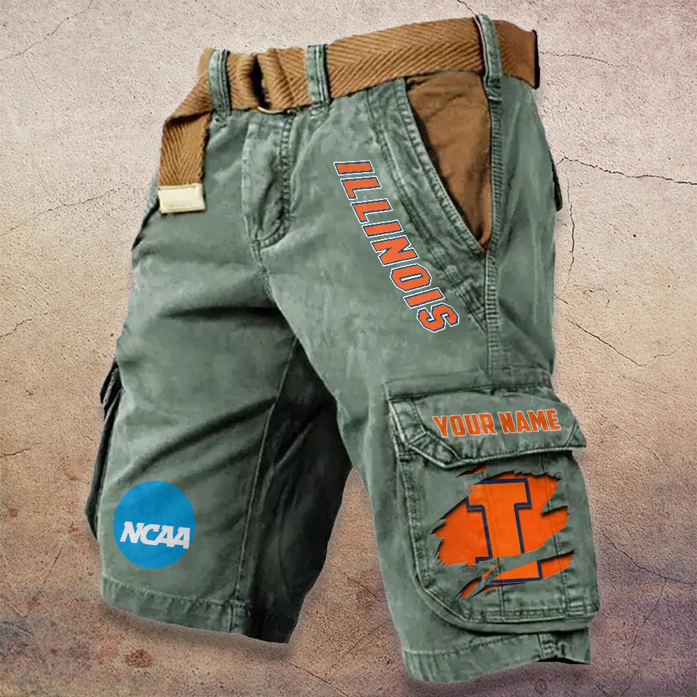 Sportswearmerch Illinois Fighting Illini NCAA Denim Short For Fan