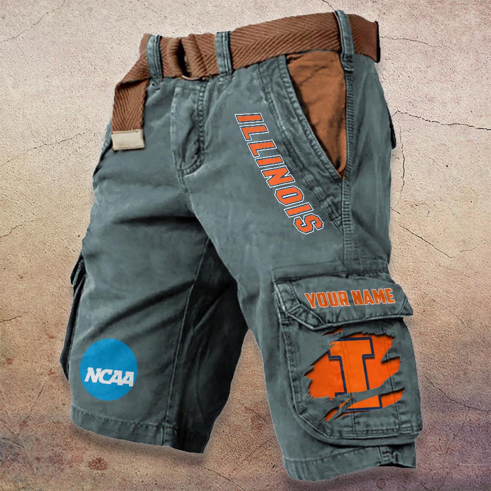 Sportswearmerch Illinois Fighting Illini NCAA Denim Short For Fan