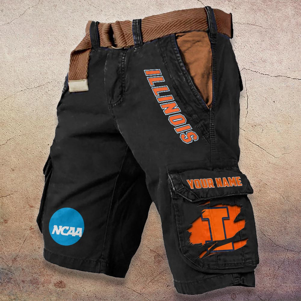 Sportswearmerch Illinois Fighting Illini NCAA Denim Short For Fan