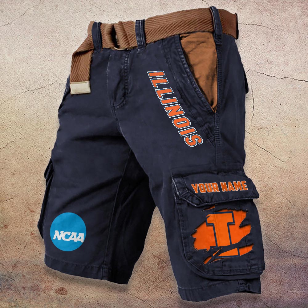 Sportswearmerch Illinois Fighting Illini NCAA Denim Short For Fan