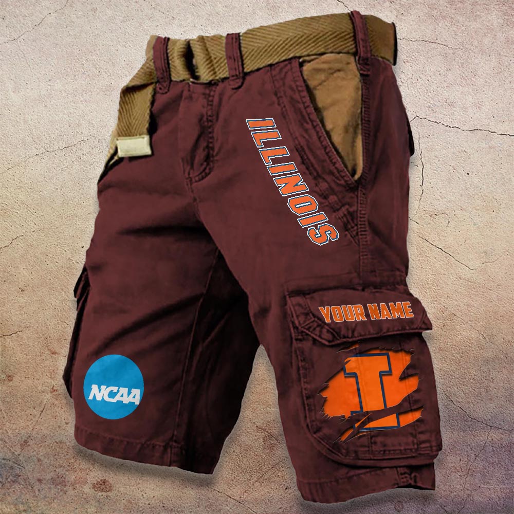 Sportswearmerch Illinois Fighting Illini NCAA Denim Short For Fan