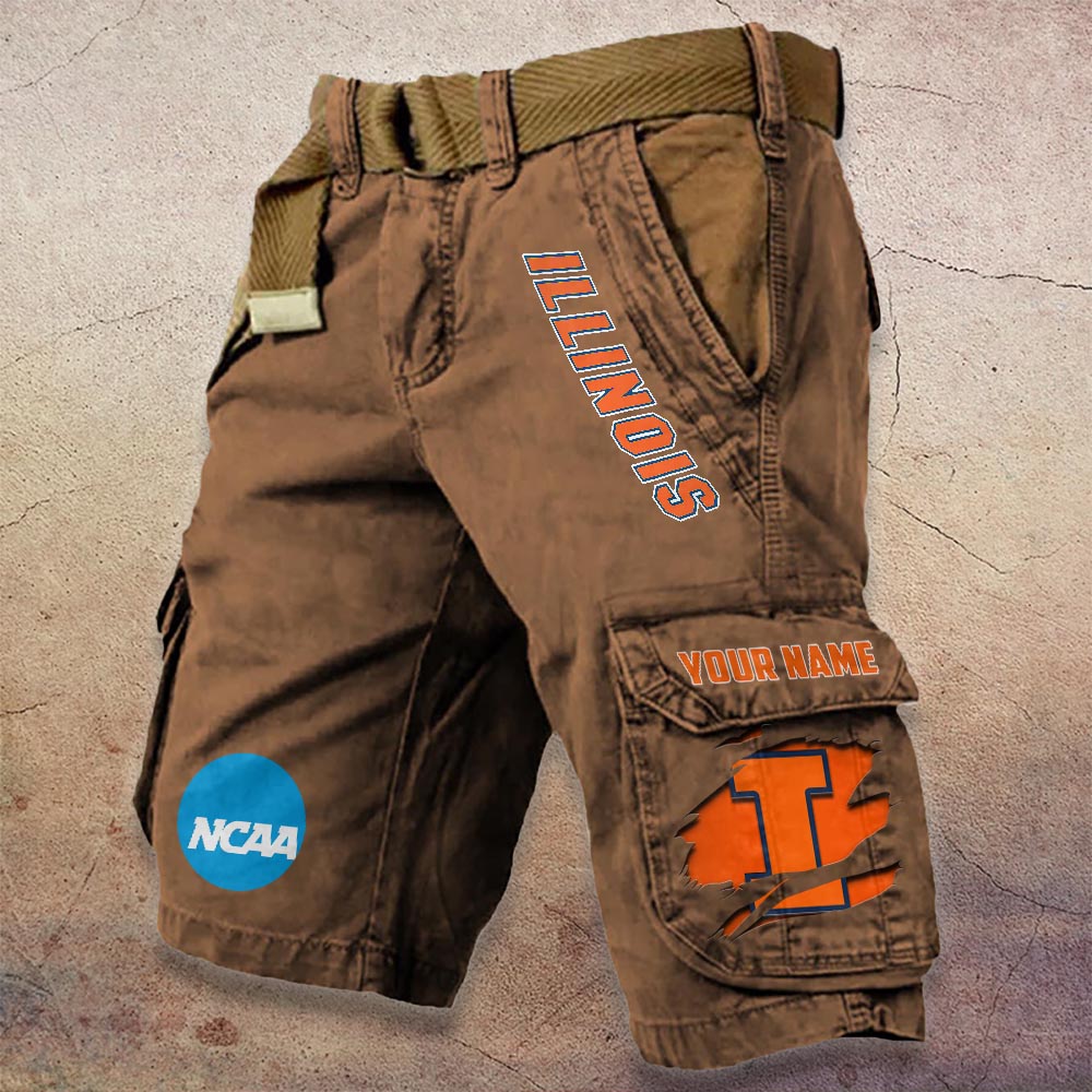 Sportswearmerch Illinois Fighting Illini NCAA Denim Short For Fan