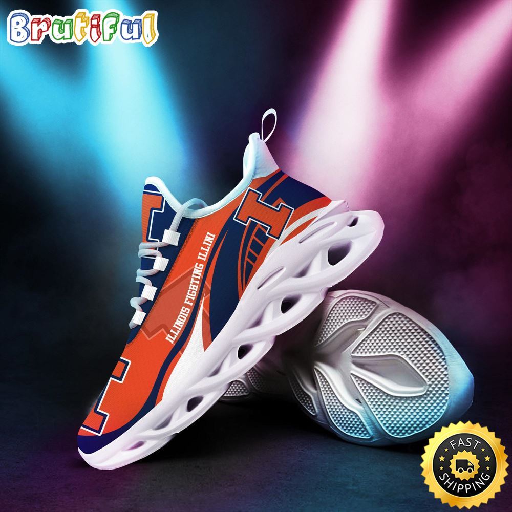 Sportswearmerch Illinois Fighting Illini NCAA Sneakers Max Soul Shoes For Fan