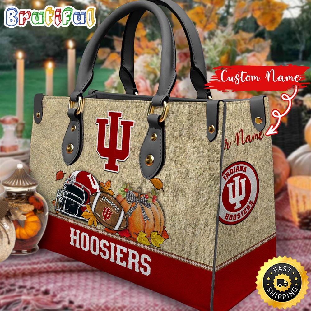 Sportswearmerch Indiana Hoosiers NCAA Autumn Leather Handbag For Fan