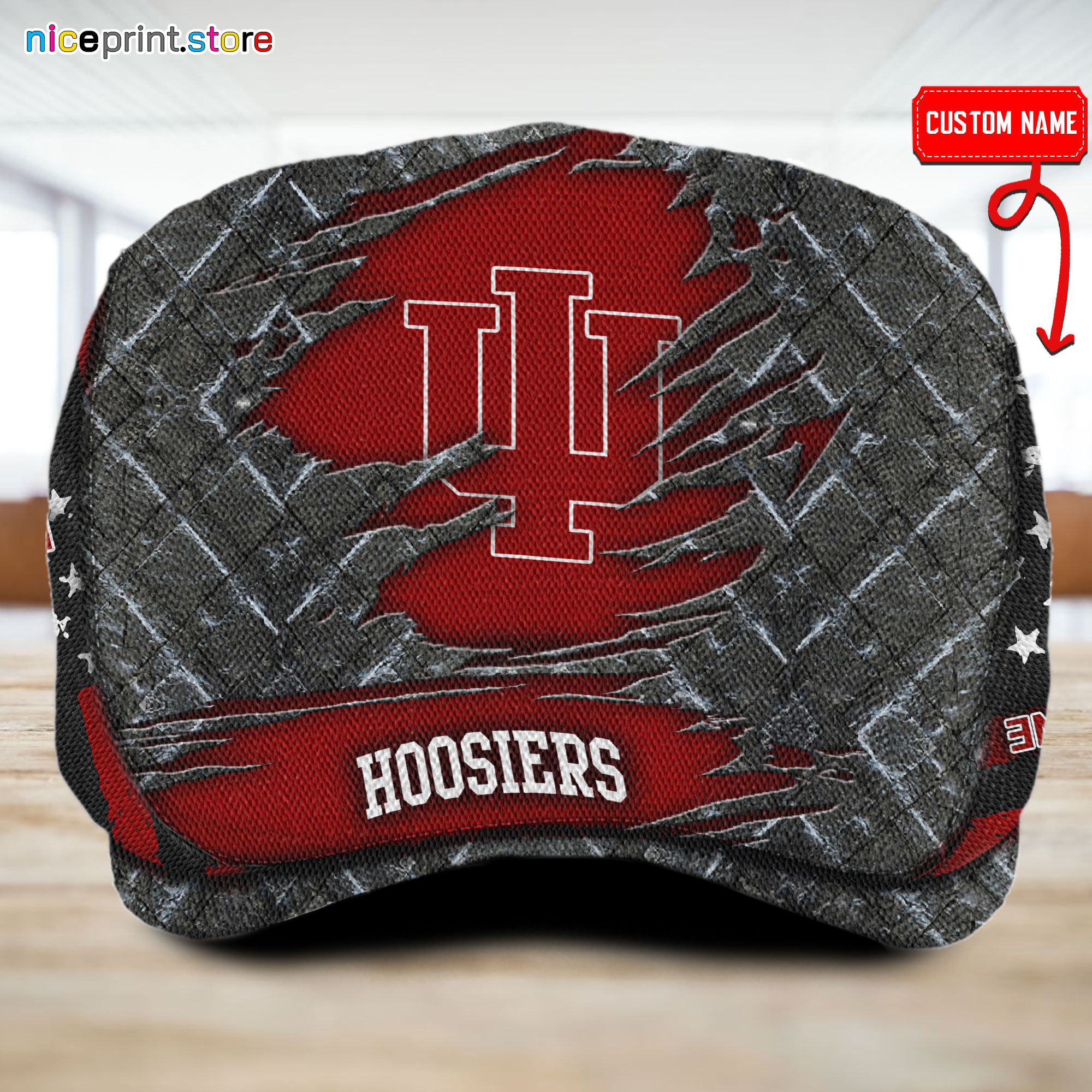 Sportswearmerch Indiana Hoosiers NCAA Flat Cap For Fan
