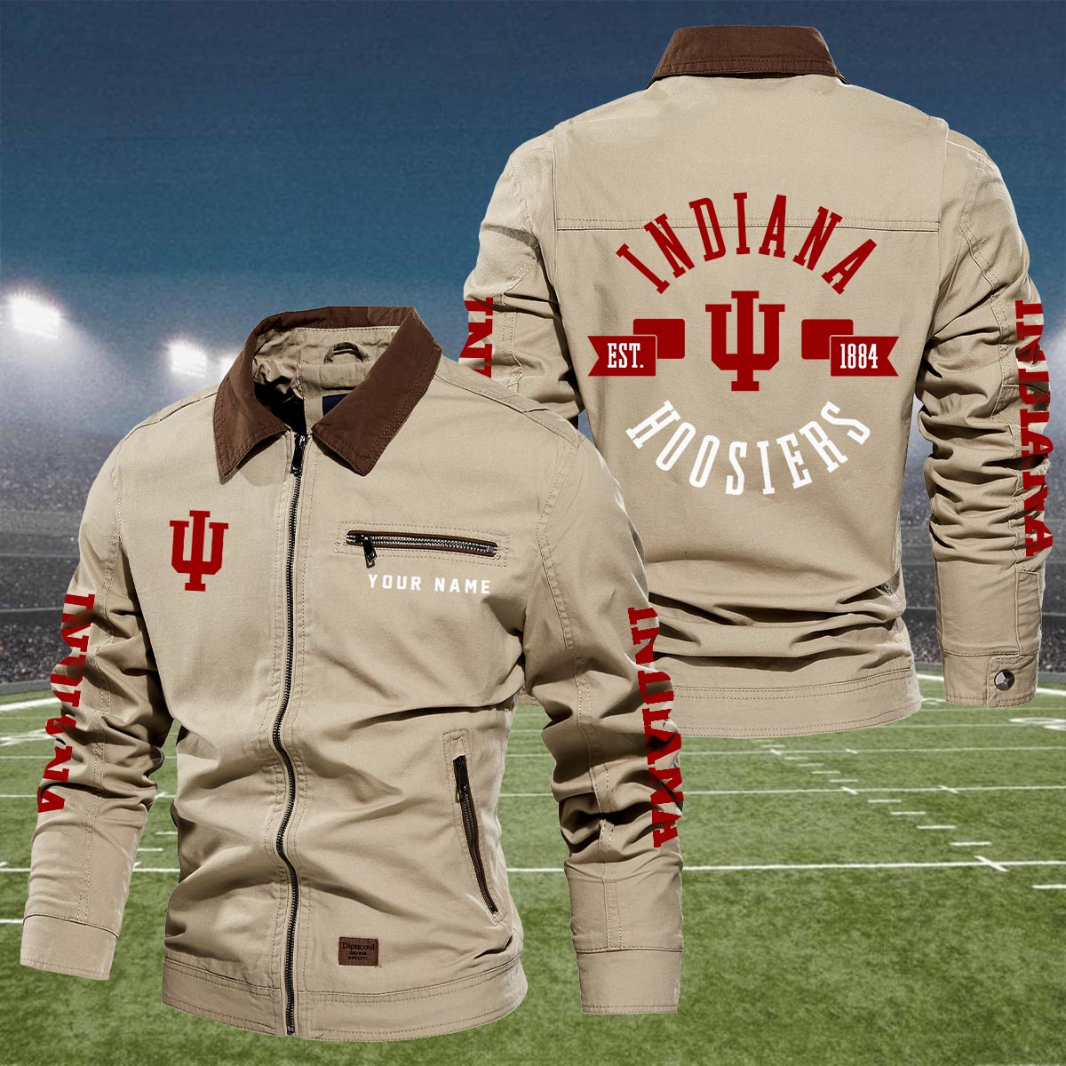 Sportswearmerch Indiana Hoosiers NCAA Lapel Jacket For Fan
