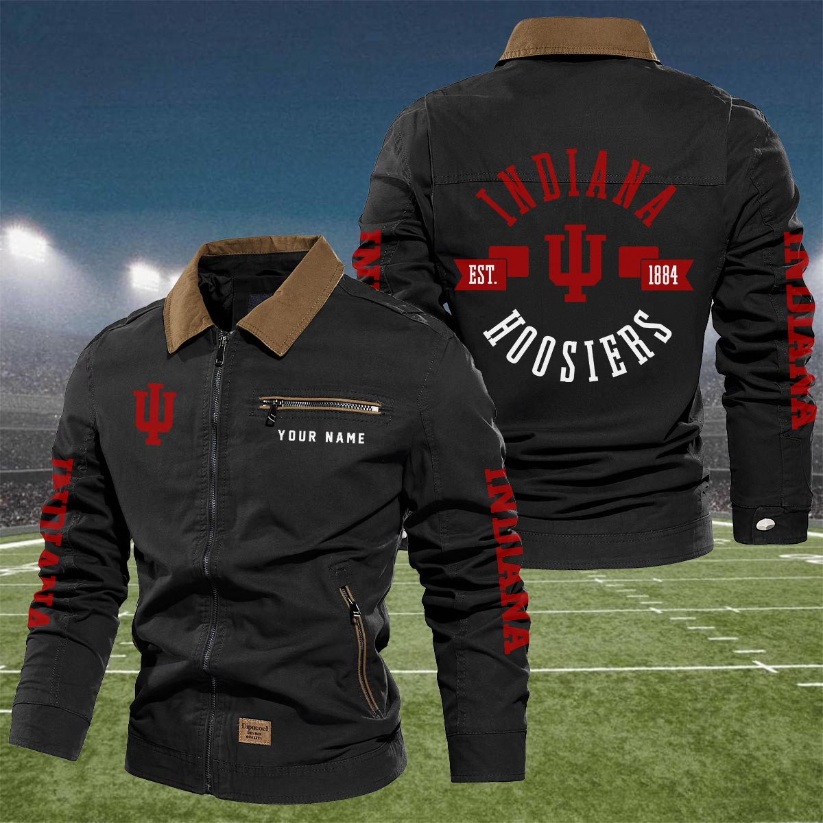 Sportswearmerch Indiana Hoosiers NCAA Lapel Jacket For Fan