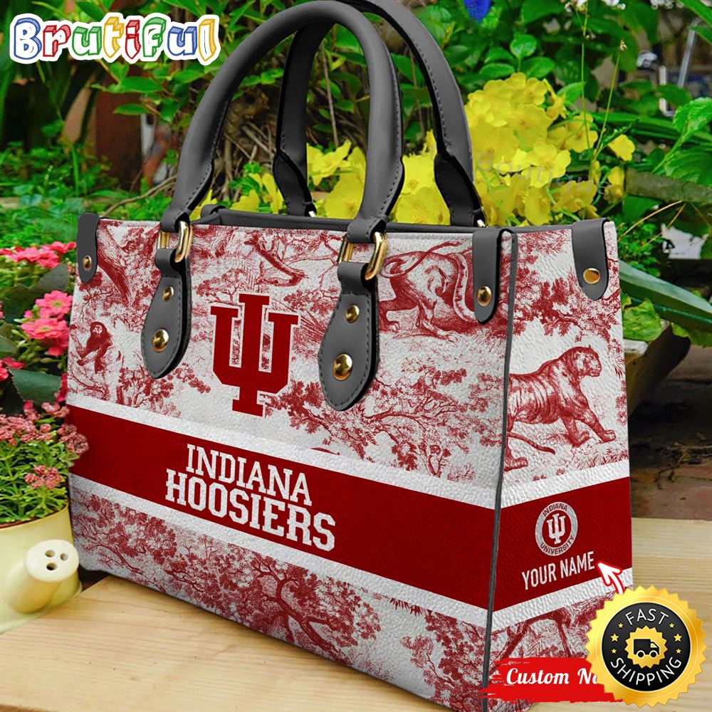 Sportswearmerch Indiana Hoosiers NCAA Leather Handbag For Fan