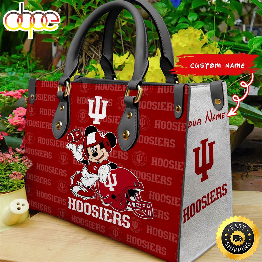 Sportswearmerch Indiana Hoosiers NCAA Mickey Leather Bag For Fan