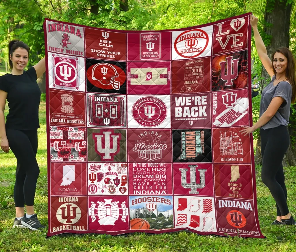 Sportswearmerch Indiana Hoosiers NCAA Quilt Blanket For Fan