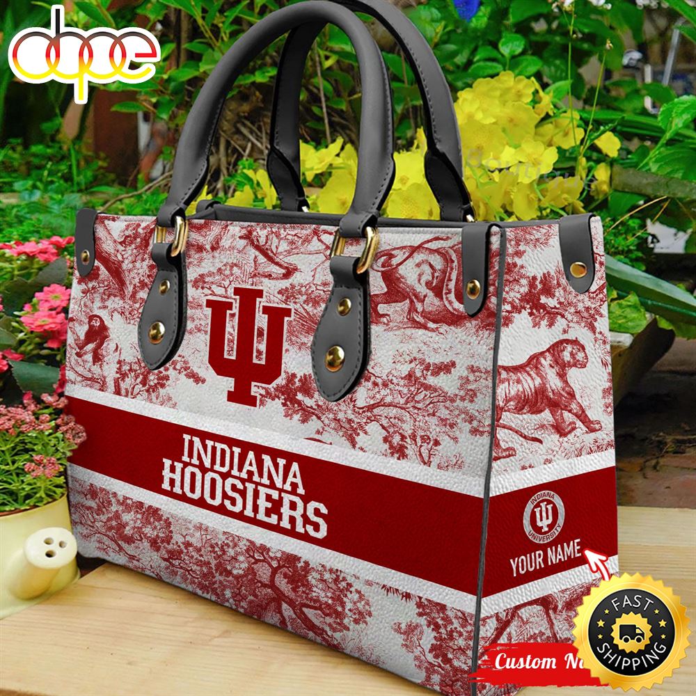 Sportswearmerch Indiana Hoosiers NCAA Women Leather Hand Bag For Fan